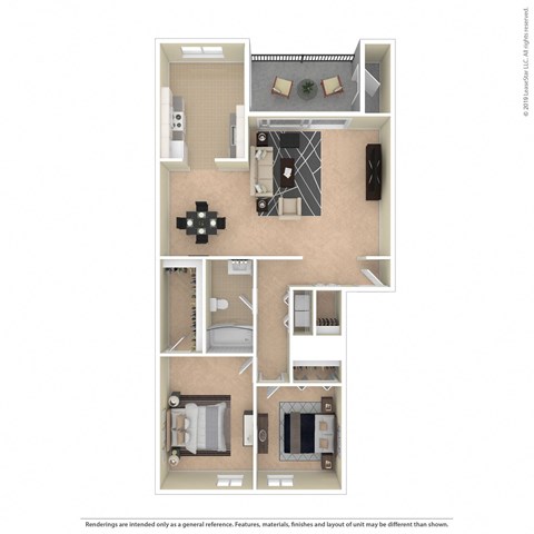 Two Bedroom floor plan